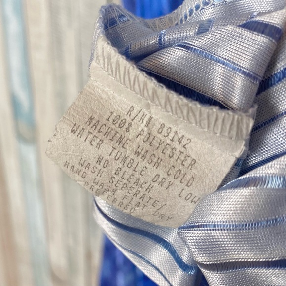 Positano XL Vintage 90s Tie Dye Sheer Iridescent Button Down Club Shirt Funky - Picture 7 of 7